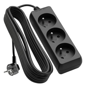 Listwa zasilająca przedłużacz trzygniazdowy VA0304B 3x1,0mm 1,5m